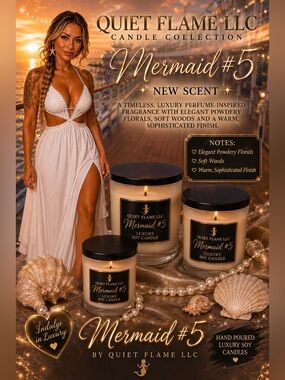 Mermaid #5 Luxurious Coco-Soy Blend 22OZ Candle Jar
